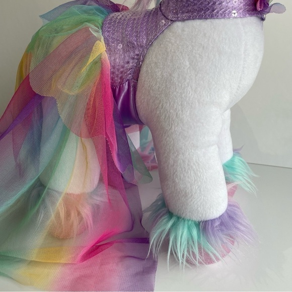 Build A Bear Unicorn + Tutu 2019 Beary Fairy Friends Rainbow Plush Stuffed EUC - Picture 3 of 16